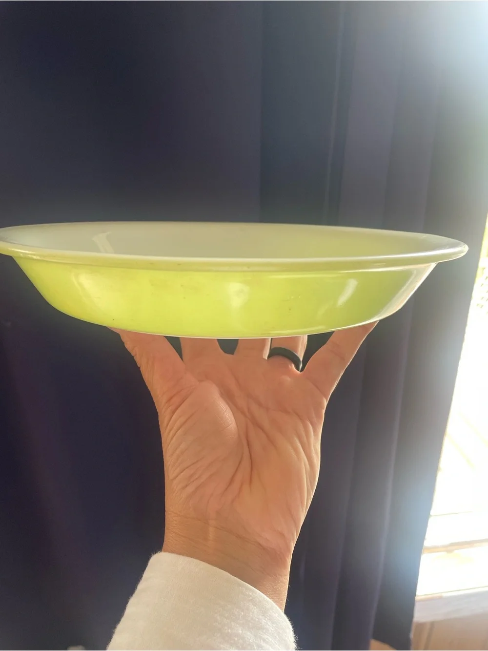 Vintage Retro Pyrex Lime Green Pie Plate 9 inch RARE ovenware baking kitchen
